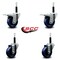 Service Caster 3.5'' Solid Poly Swivel 3/4'' Expanding Stem Caster Set 2 Total Lock Brakes, 4PK SCC-EXTTL20S3514-SPUS-2-S-2-34 - alternate 4